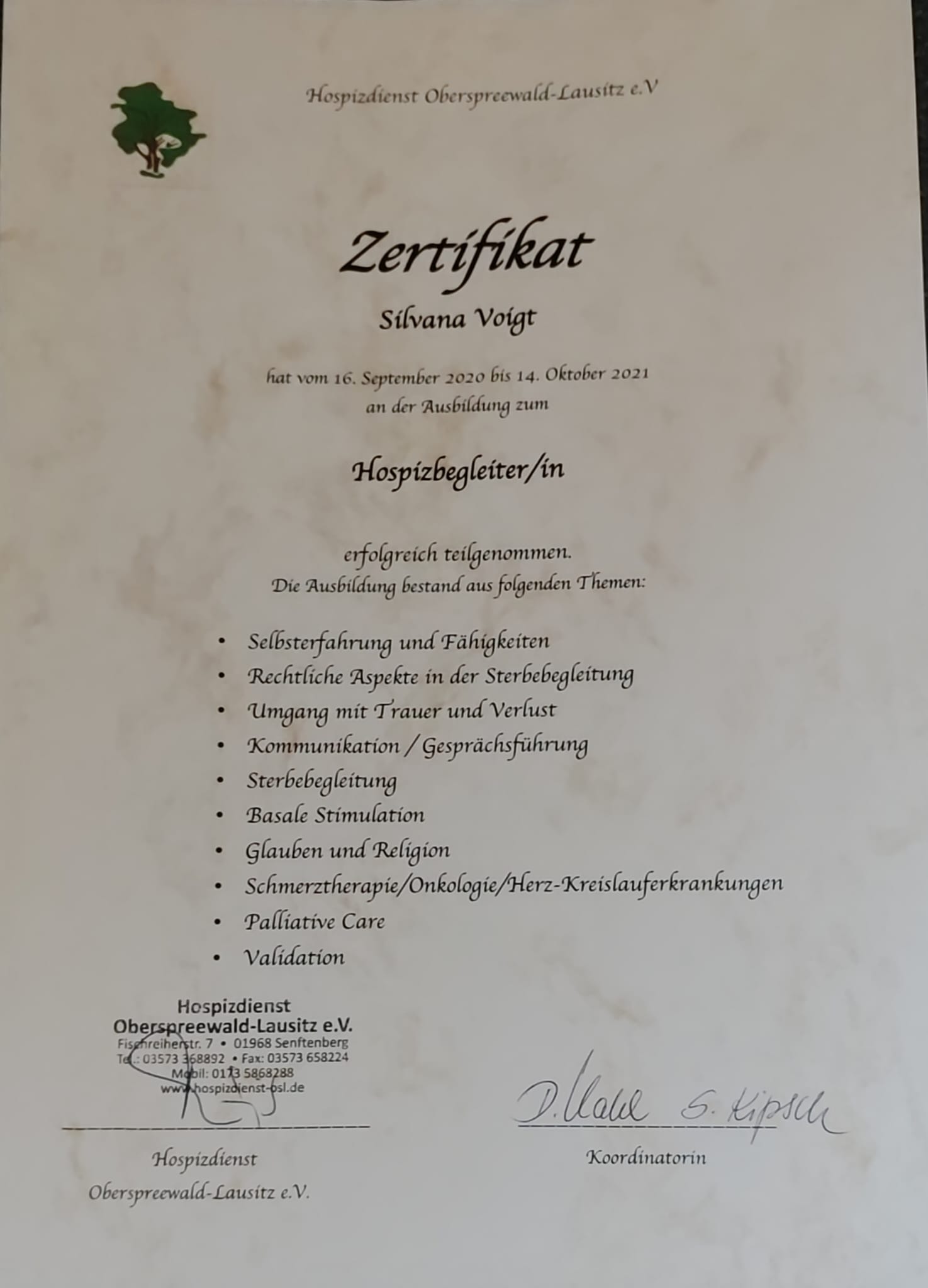 Zertifikat